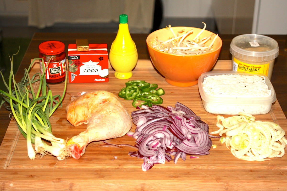 Ingrédients du bouillon asiatique