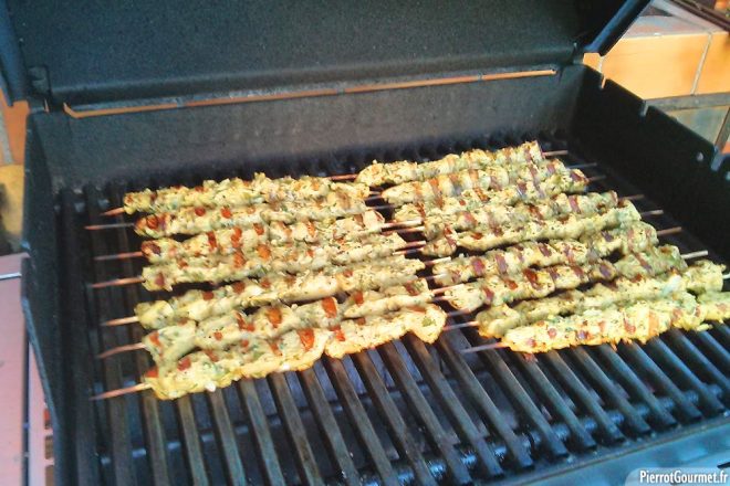 Brochette au barbecue