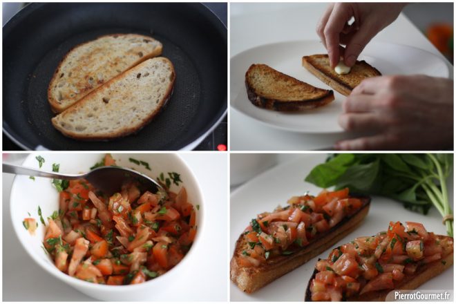 Recette des traditionnelle bruchetta italienne