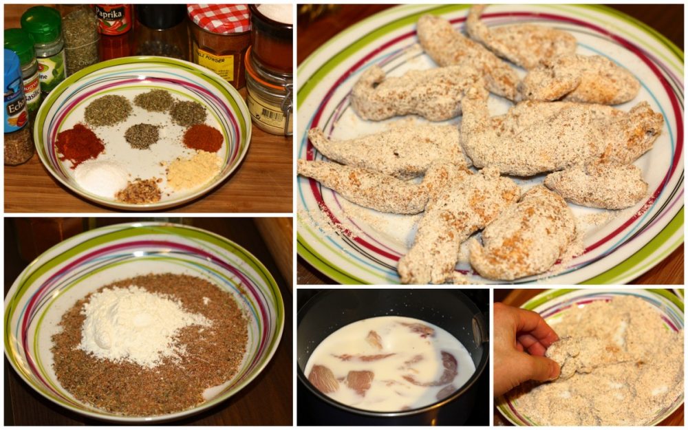 Etapes de la préparation des filets de poulet
